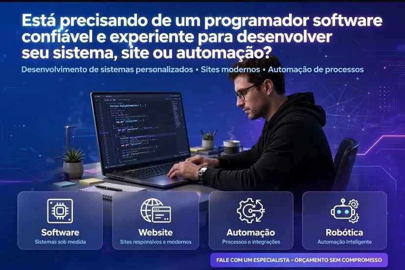? Precisa de um sistema, site ou automação personalizada ? 