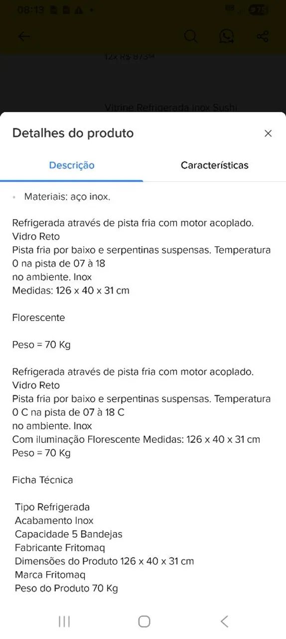 Vitrine Refrigerada para Sushi - Foto 4