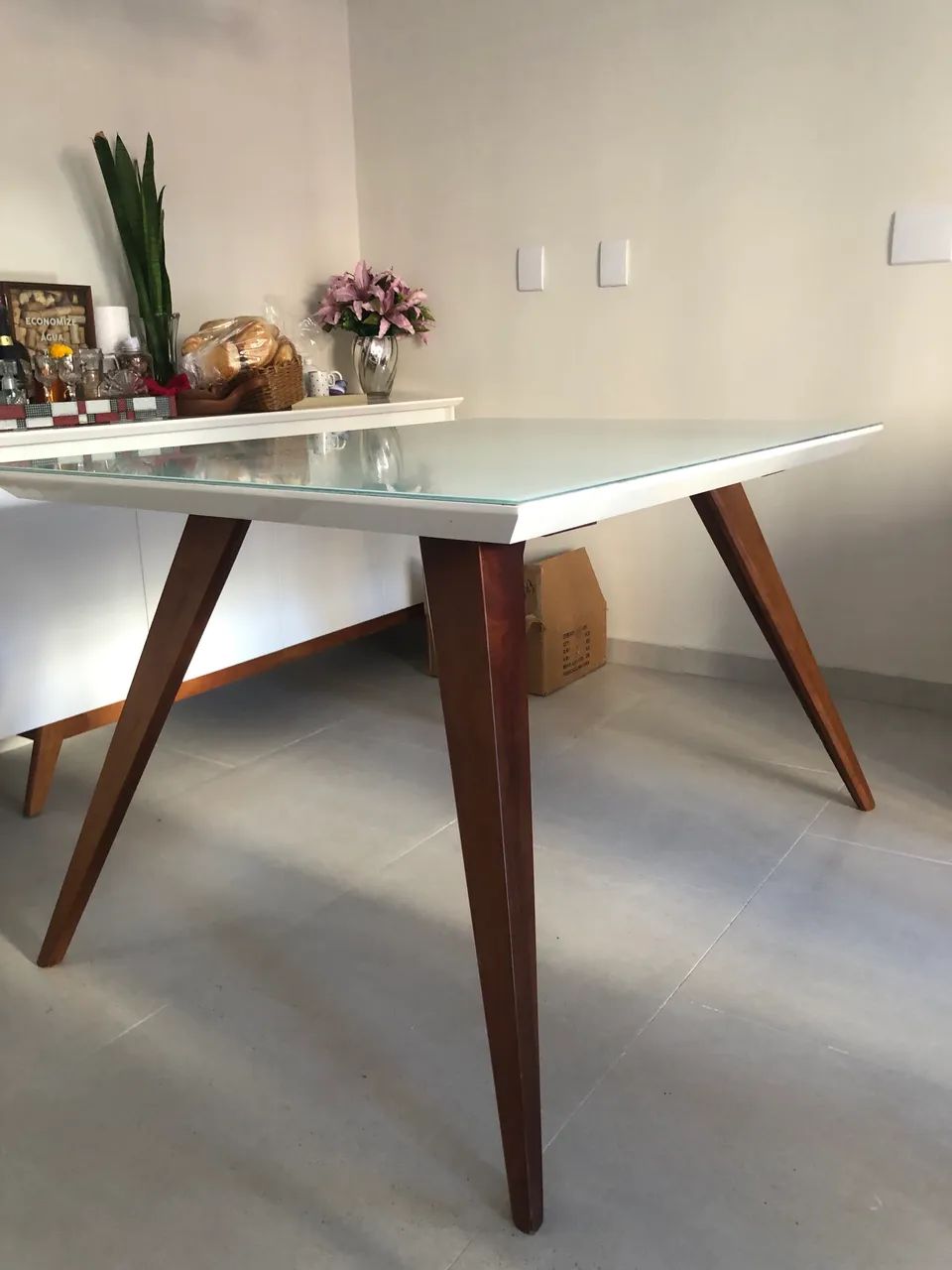 Mesa laca branca 