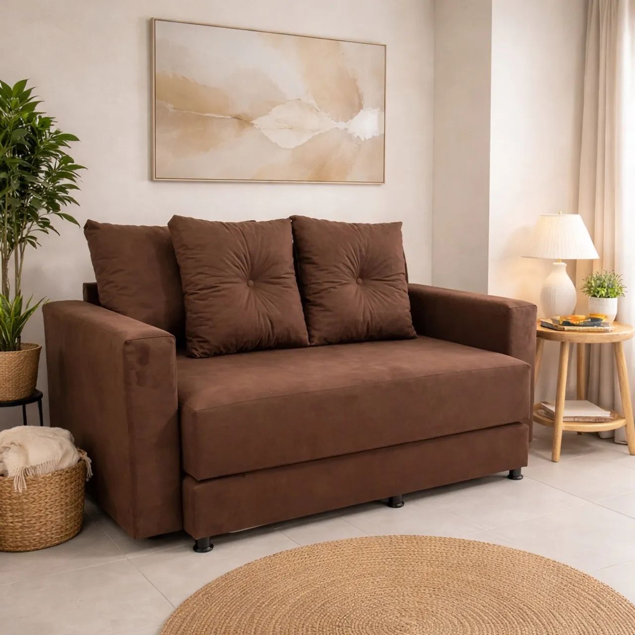 SOFÁ Cama Casal 1.60m Ótimo para AP/KITNET NOVOS pague na entrega  - Foto 2