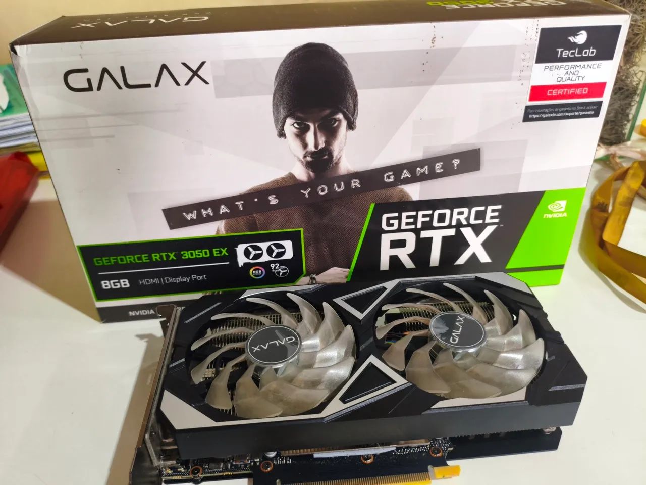 RTX 3050 8GB Nunca aberta, SEM DEFEITOS, funcionando perfeitamente 