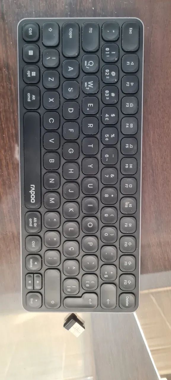 Teclado Rapoo ABNT sem fio E9050L