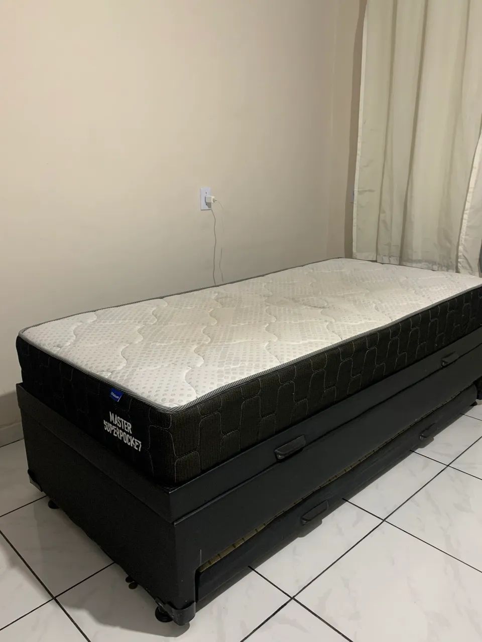 Cama baú com auxiliar + colchão de mola solteiro - Foto 4