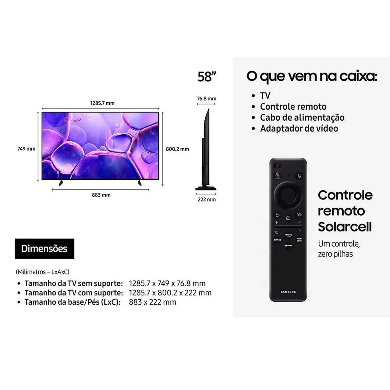 TV Samsung 4K Crystal UHD 58 (U8500F) - Foto 5