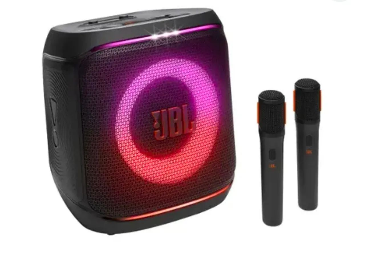 Caixa de Som Bluetooth Partybox Encore 2 Preta com 2 Microfones JBL com Nota fiscal.