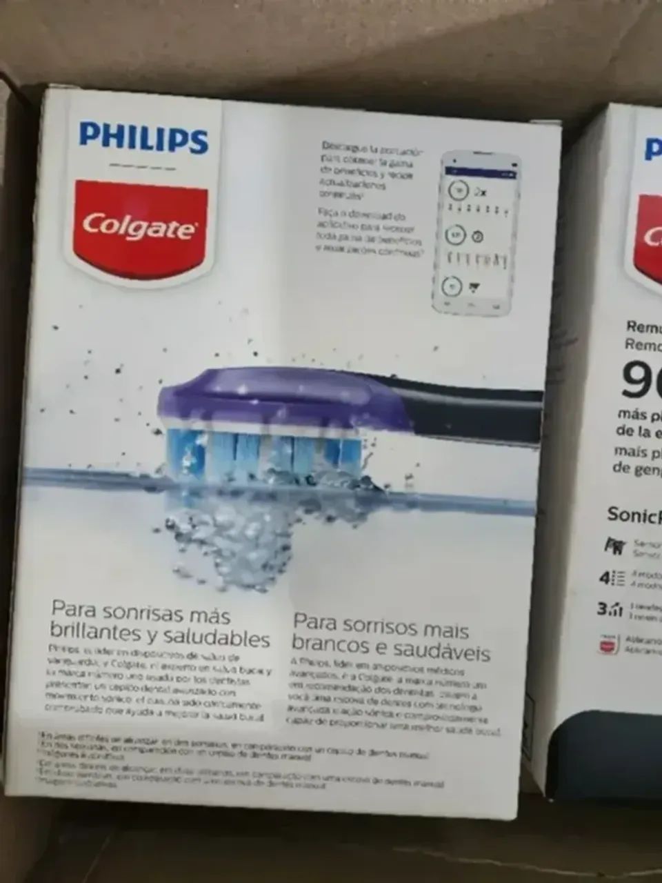 Colgate Escova De Dente Elétrica Philips Sonicpro 70 Recarregável Tem 3 Refis e estojo - Foto 4