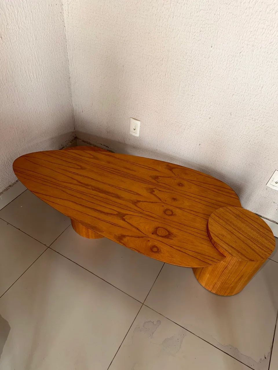 Mesa de Centro para Sala de Estar Pétala 100% MDF Cinamomo - Foto 5
