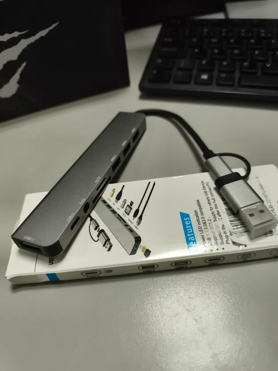 Hub usb 8 em 1 - Foto 2