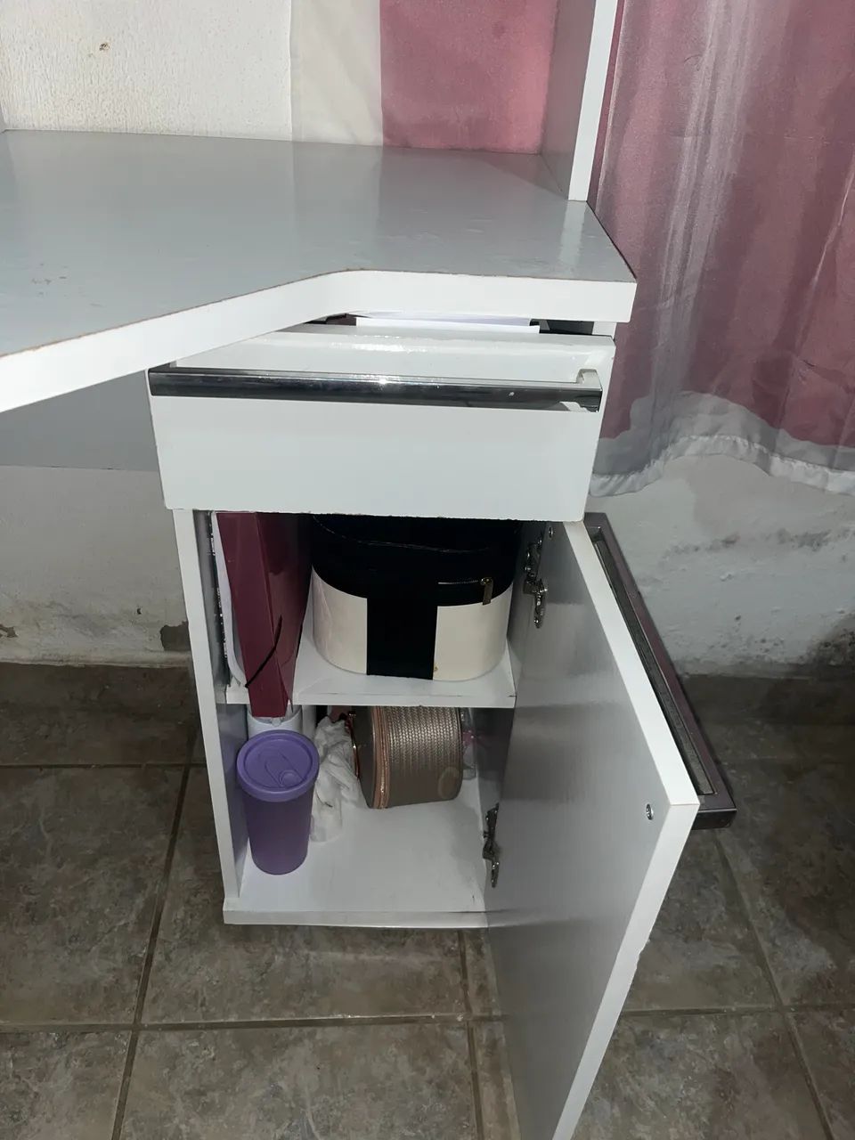 Escrivaninha de canto branca - Foto 5