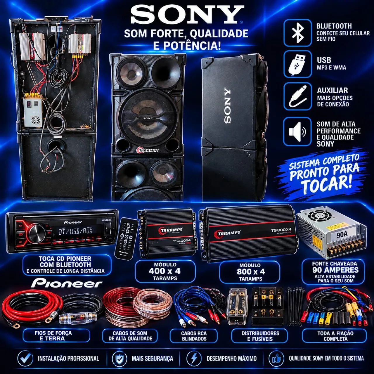 Caixa de som da Sony SH 2000
