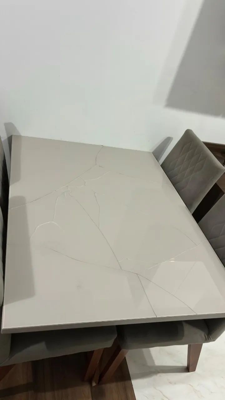 Mesa de jantar de vidro 4 cadeiras  - Foto 4