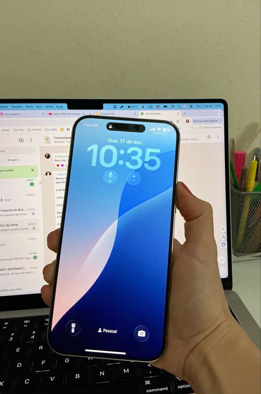 iPhone 15 Pro Max 512 GB Branco - Bateria 90%  - Excelente estado - Foto 2