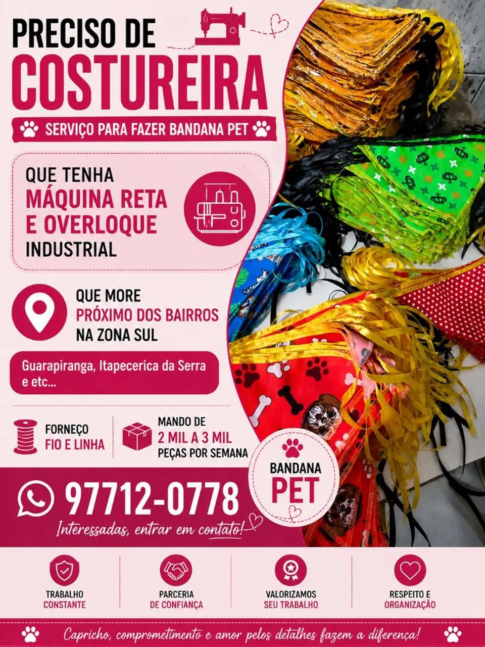 Preciso de Costureira Externa