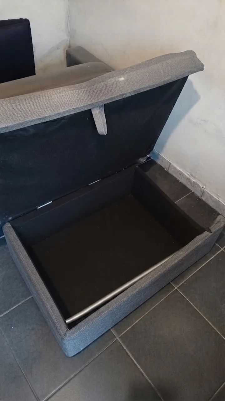 Sofá cama casal com baú - Foto 2