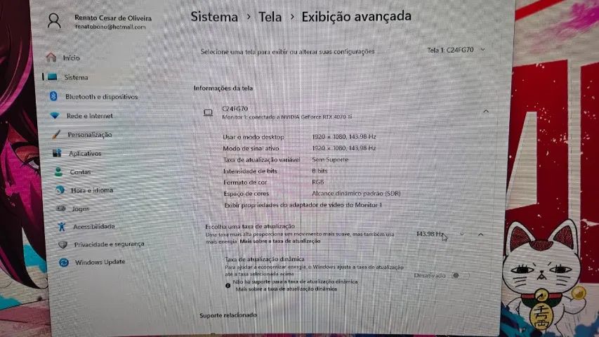 Monitor Samsung Quantum Dot 24' 144hzQLED - Foto 2