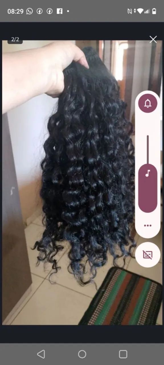 Cabelo cacheados humano,60cm - Foto 2
