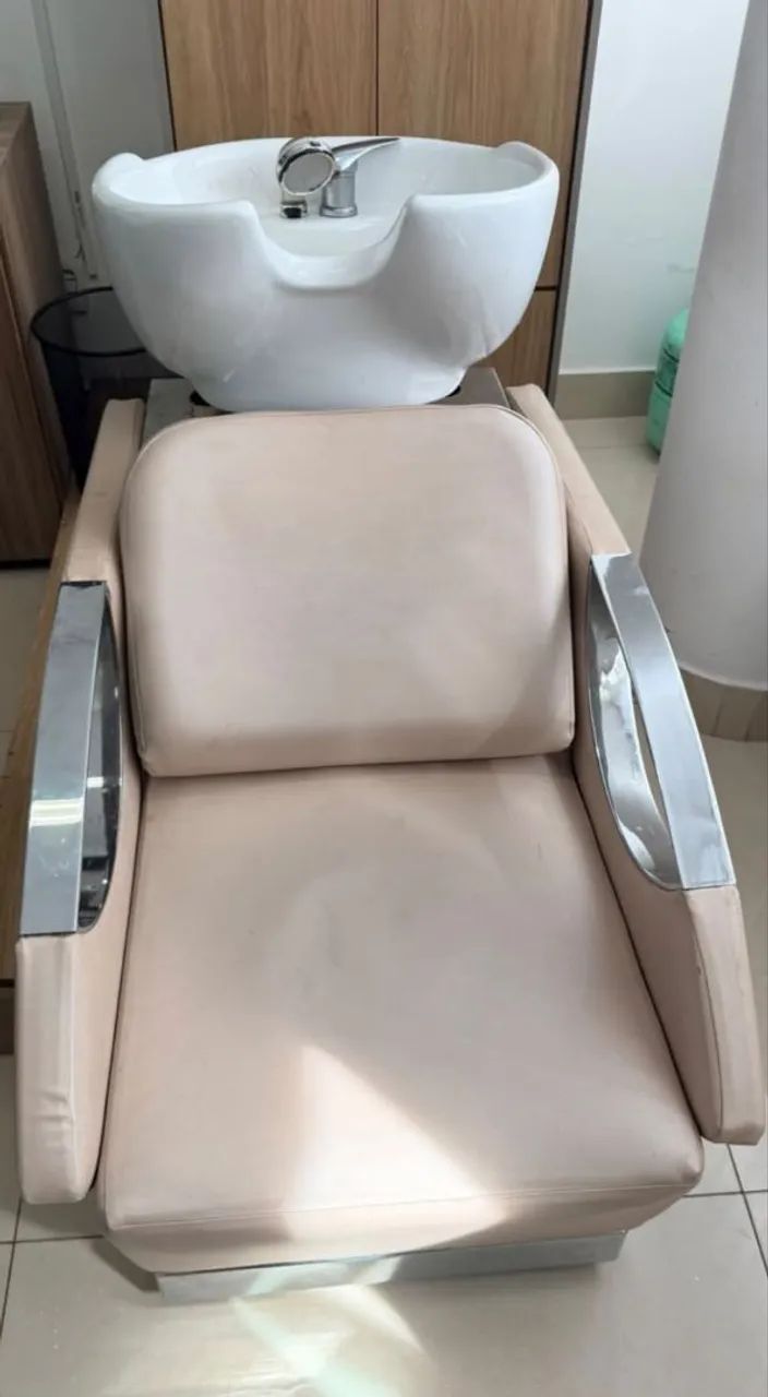 Cadeira de Salão para Cabeleireiro e lavatório, kit de cadeiras e armários  - Foto 5