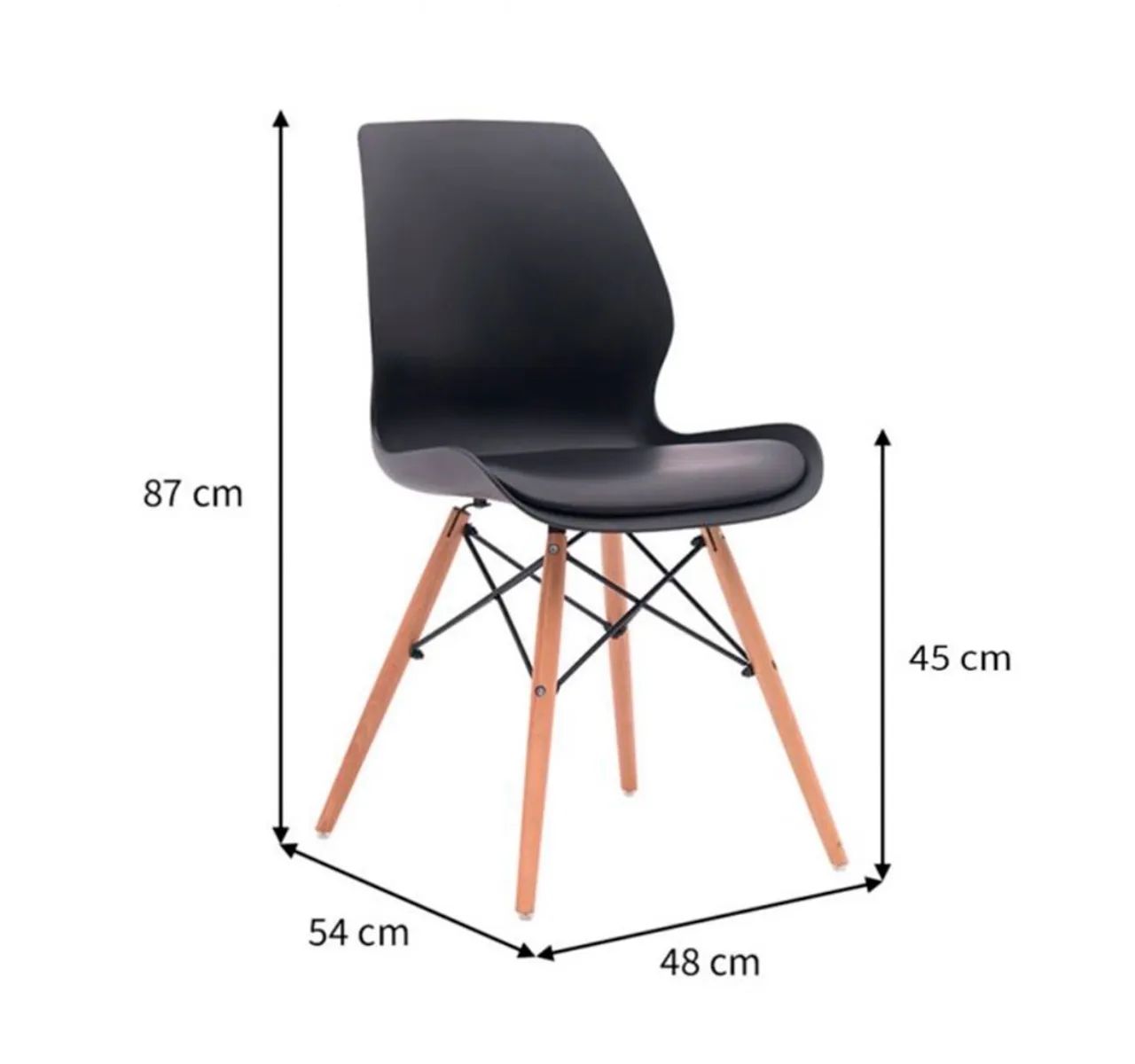 Lote Cadeira Charles Eames Eiffel Preta - Foto 5