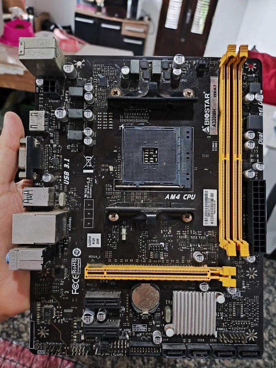 Placa mãe Biostar A320MH AM4 Ddr4