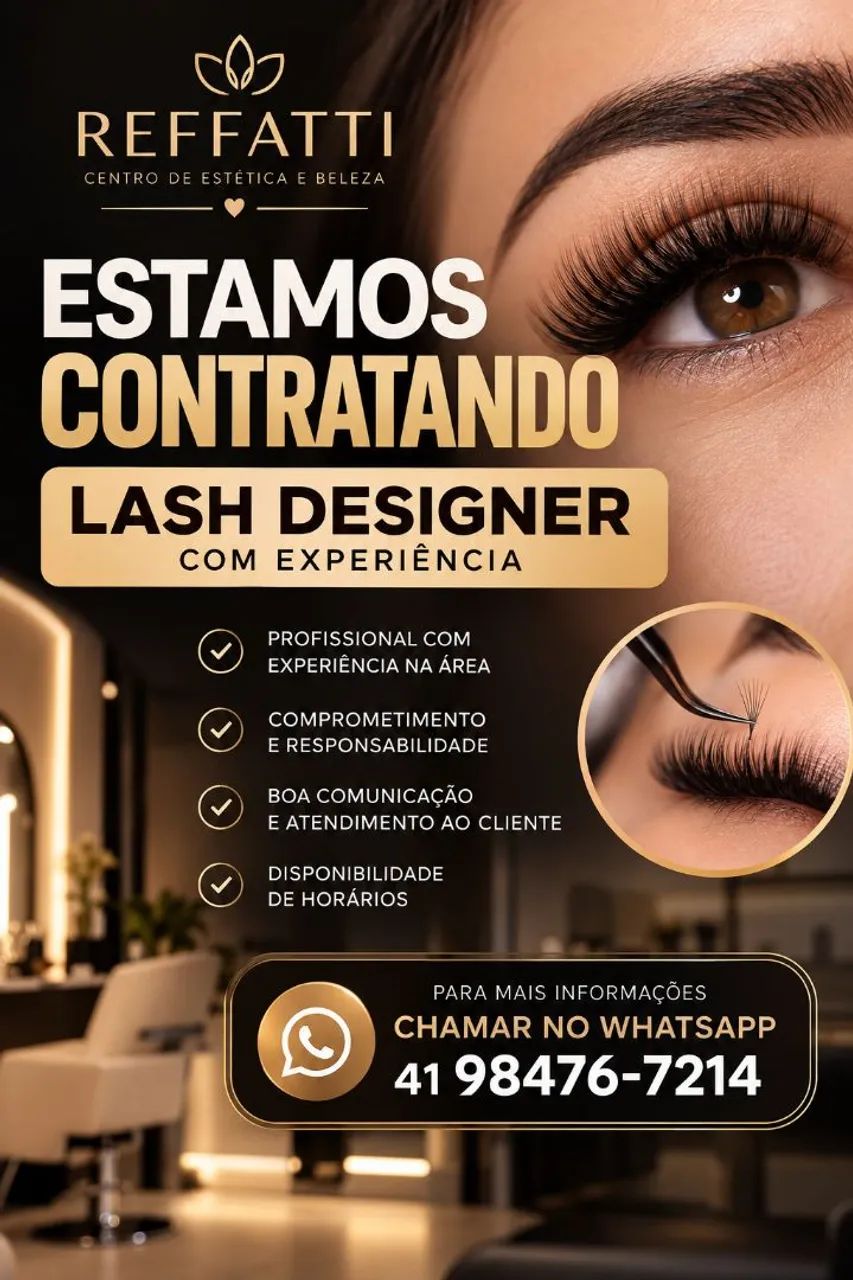 Contratando Lash Designer
