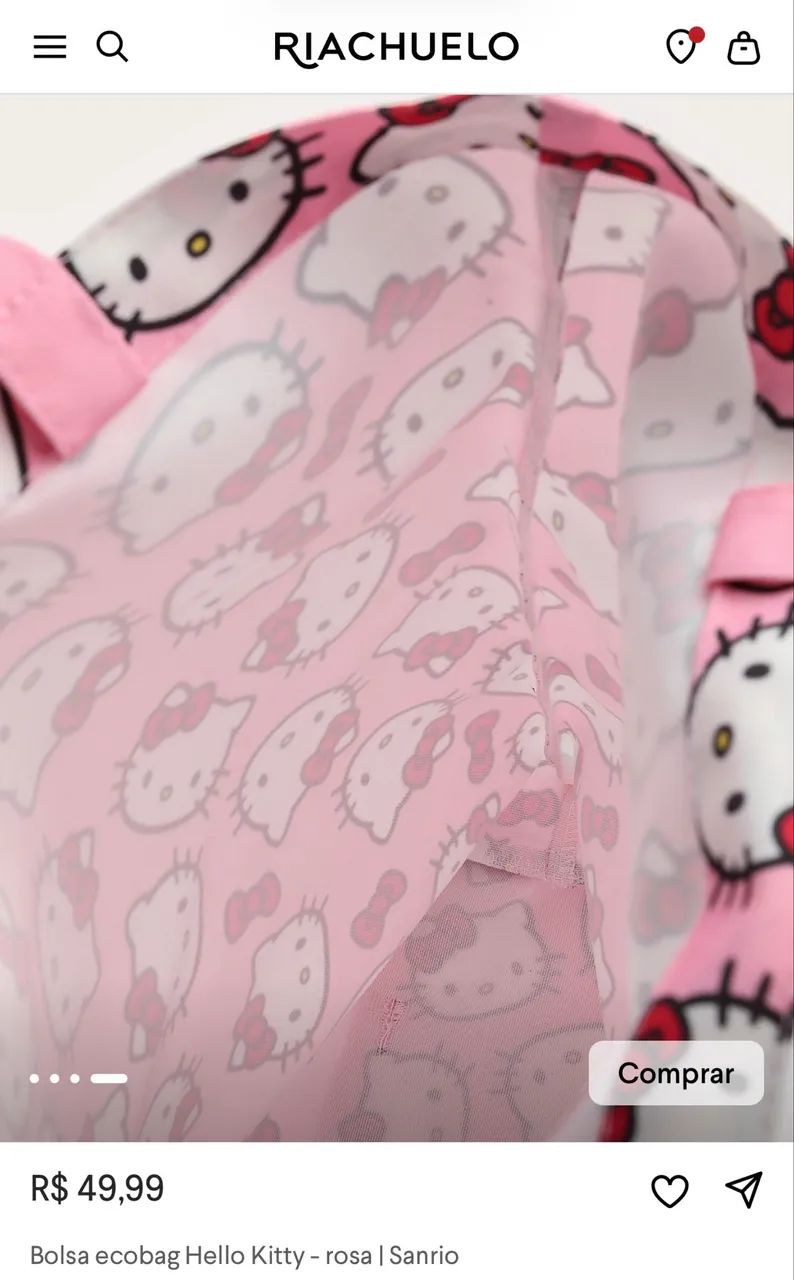 Bolsa Ecobag Sacola Hello Kitty - Sanrio - Foto 2