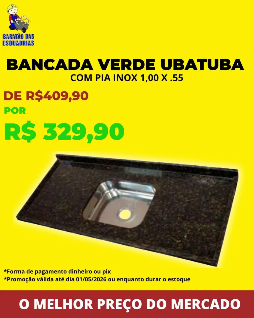 PIA GRANITO VERDE UBATUBA - Promoção! 
