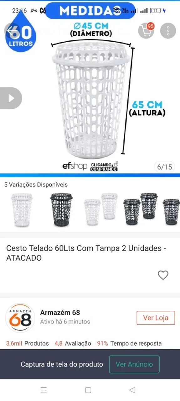 Cesto de roupa 
