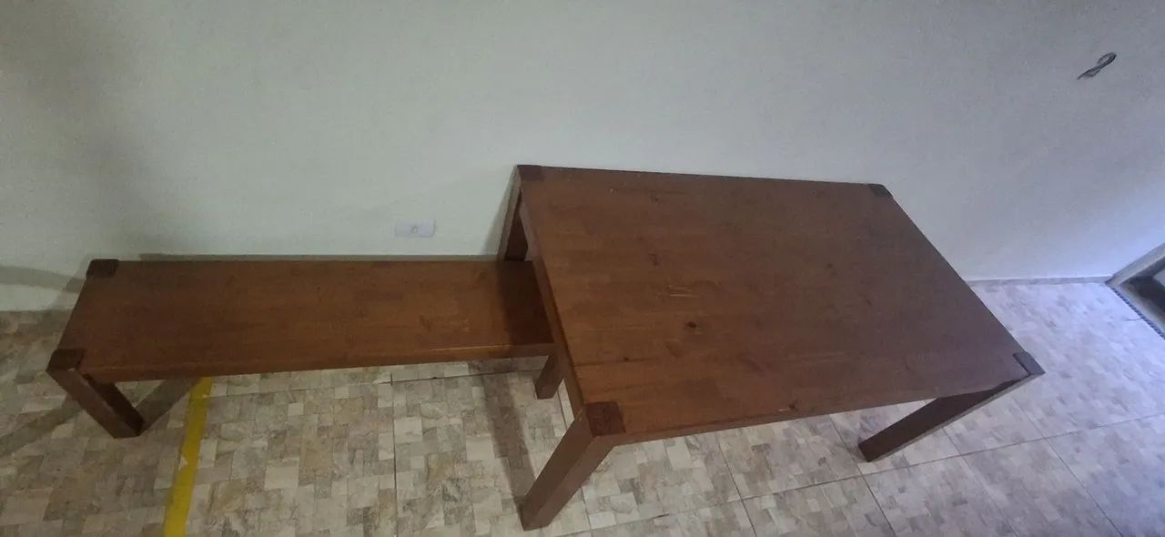 Mesa e Banco Madeira Maciça - Foto 2