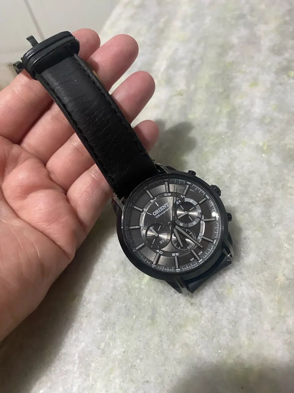 Relógio orient chronograph preto - Foto 3