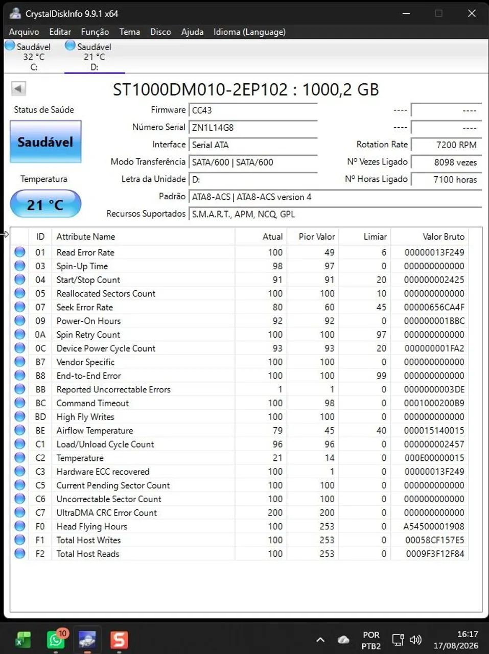 HD 1 TB Semi Novo Testado - Foto 3