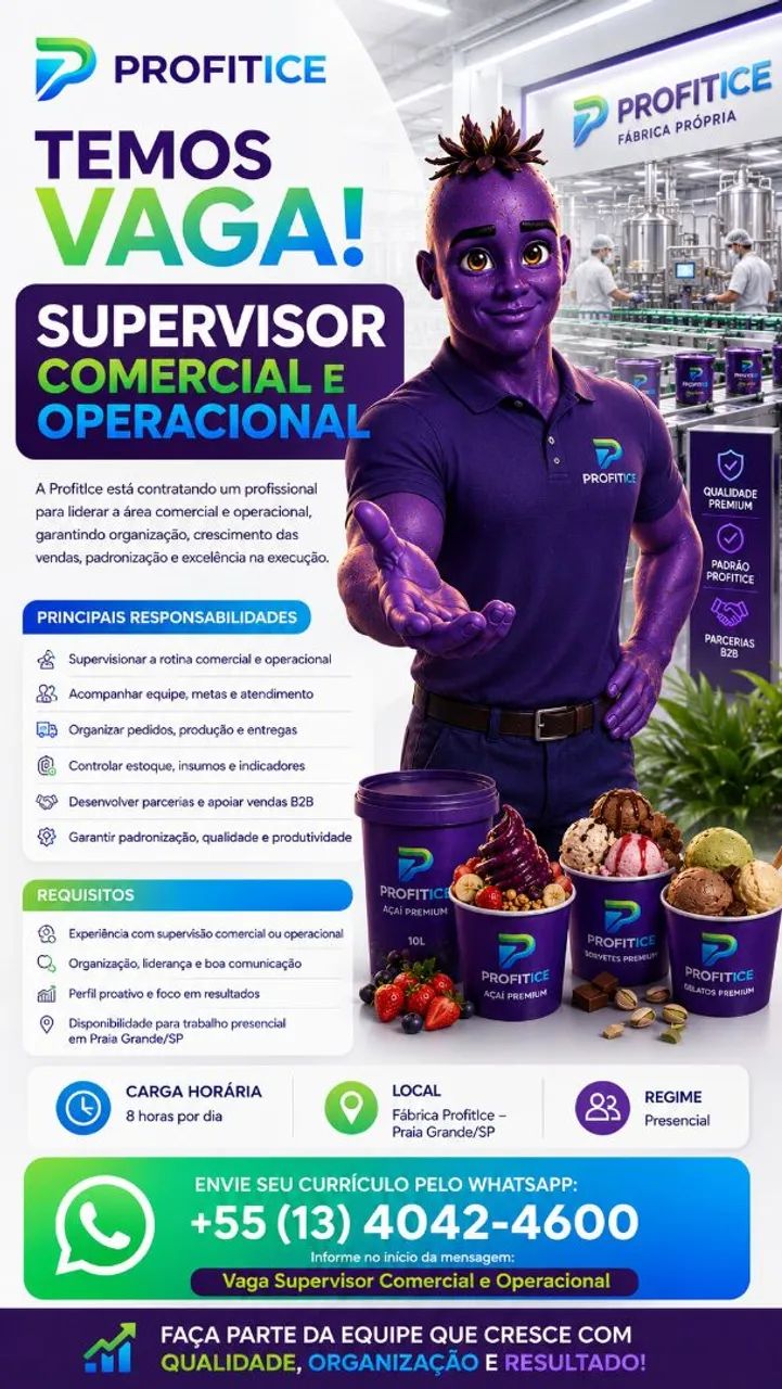 Vaga de Supervisor Comercial e Operacional. - Foto 3
