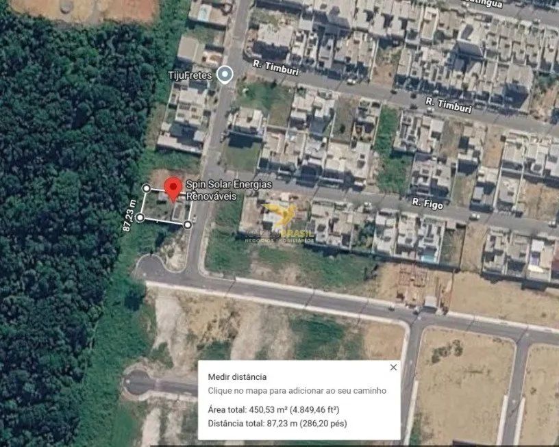Terreno 450m² - Loteamento Bosque da Mata - Tijucas - SC - Foto 2