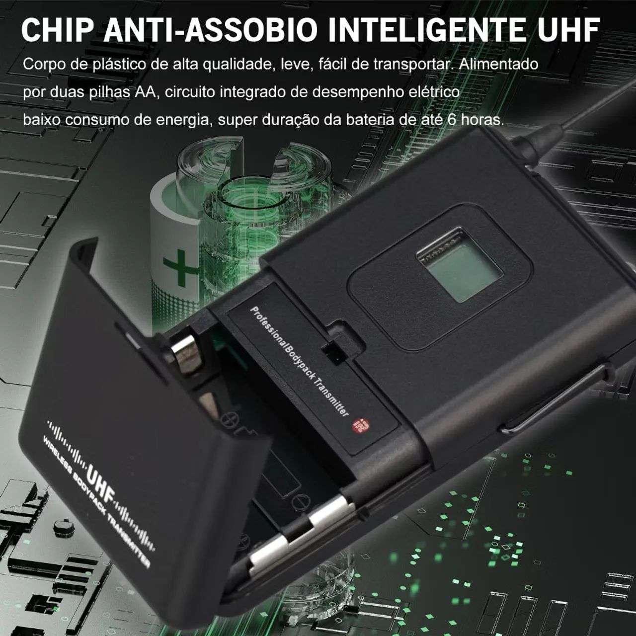 Microfone Sem Fio Profissional TKLBLS T2 UHF - Foto 2