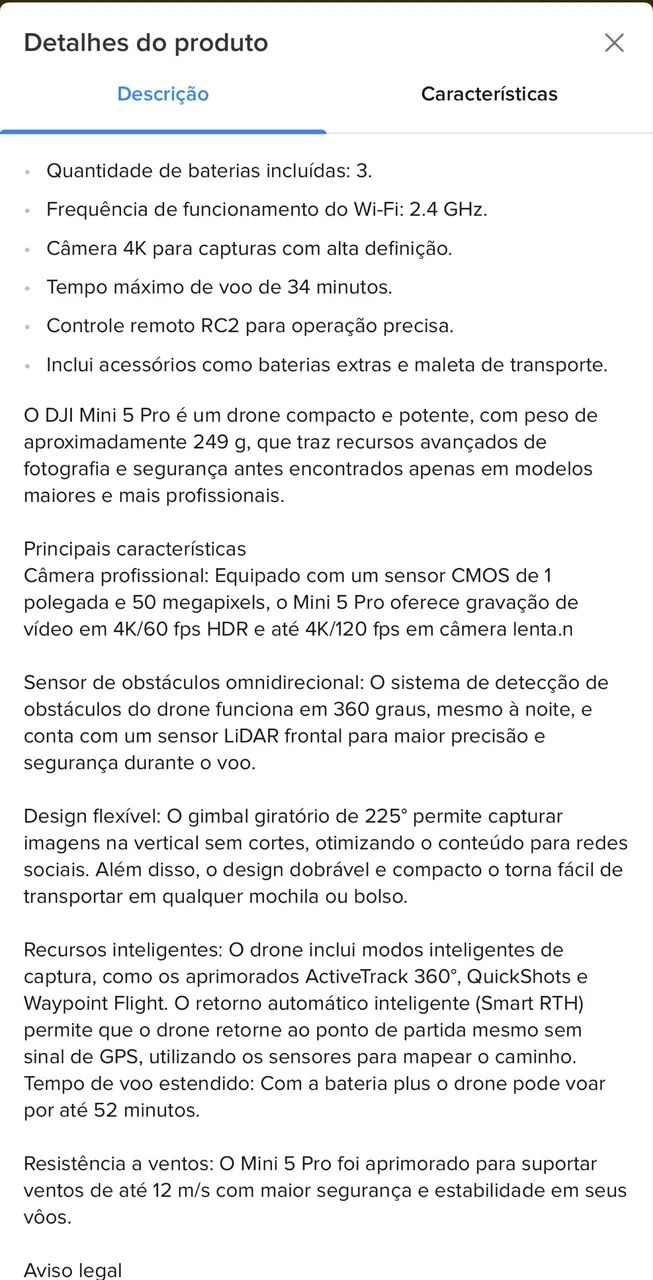 Drone Dji 5 mini pro fly more plus combo (br Anatel) - Foto 5