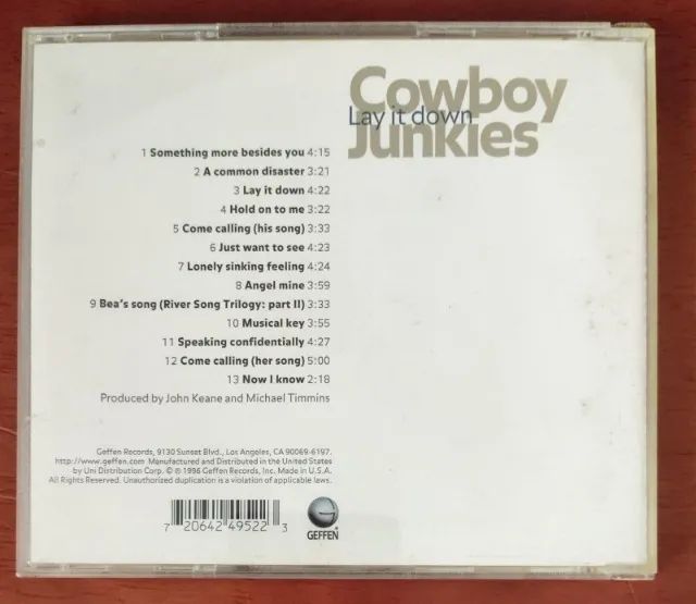 CD - Cowboy Junkies ? Lay It Down - 1996 (CONSERVADO) - Foto 3