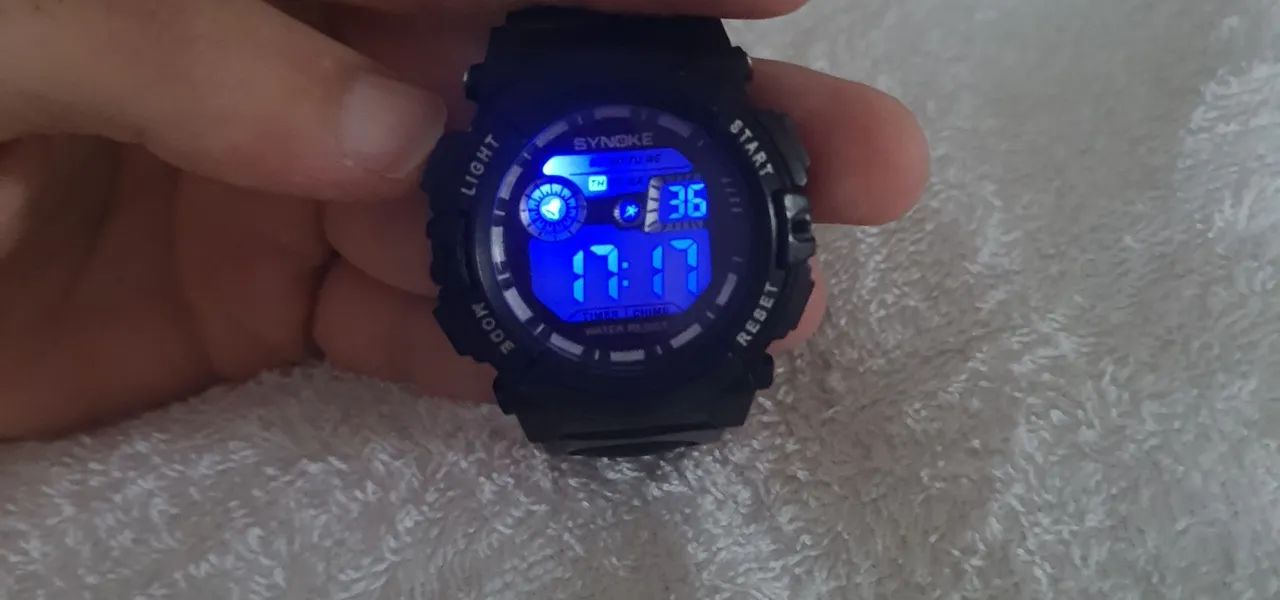 Relógio Digital à Prova d Água - Completo com LED e Cronômetro - Foto 3