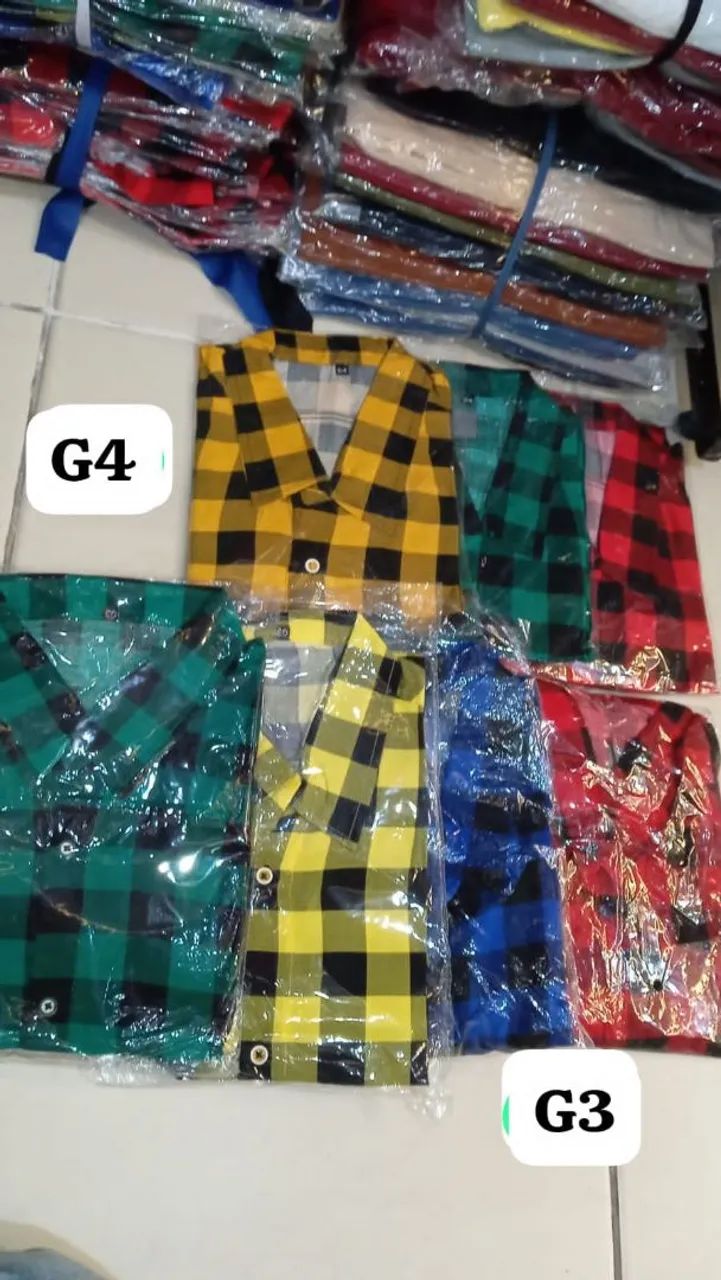 camisas xadrez plus sizes do g1 ao g6 e do p ao gg - Foto 3