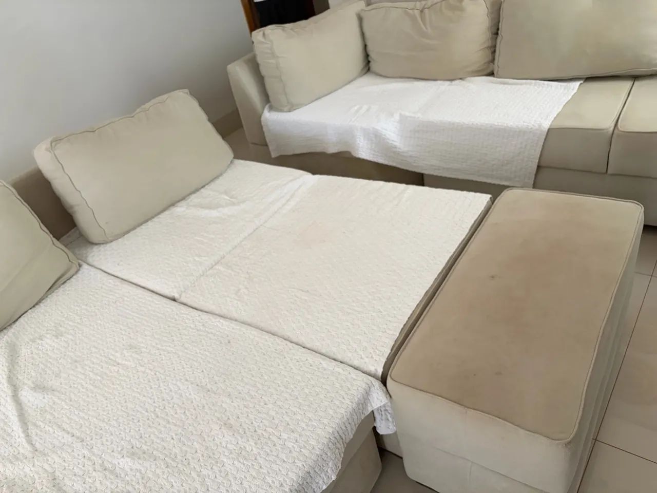 Vendo Sofá (6peças) com almofadas  - Foto 4