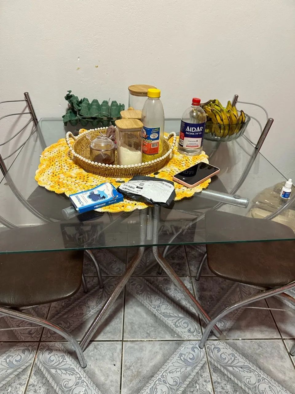 Mesa com 4 cadeiras 500 de aço  - Foto 2
