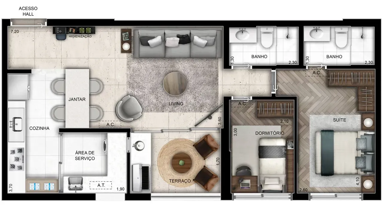 PLANTA 76m²