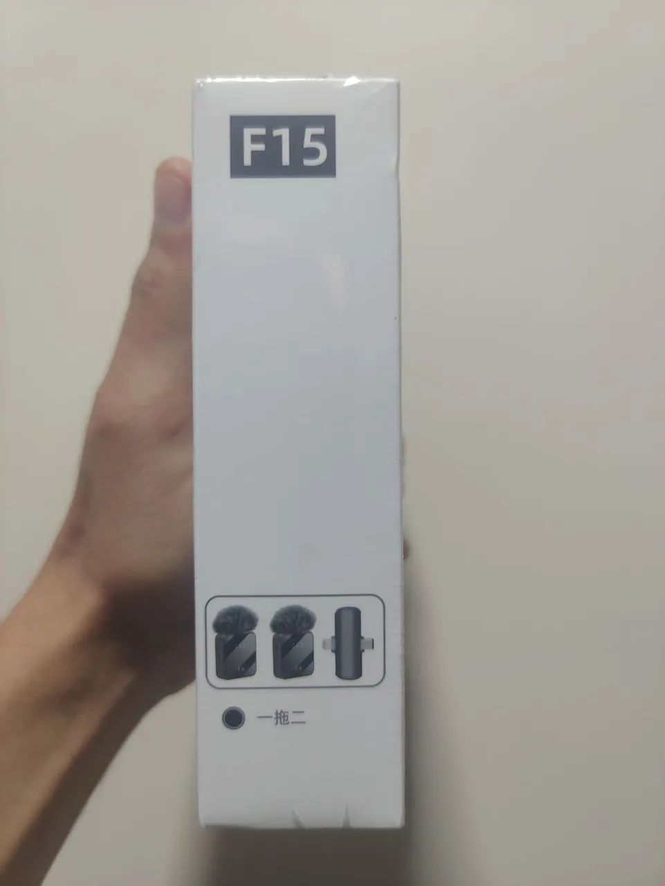Microfone Lapela Duplo Sem Fio F15-2 Type-c Lightning - Foto 3