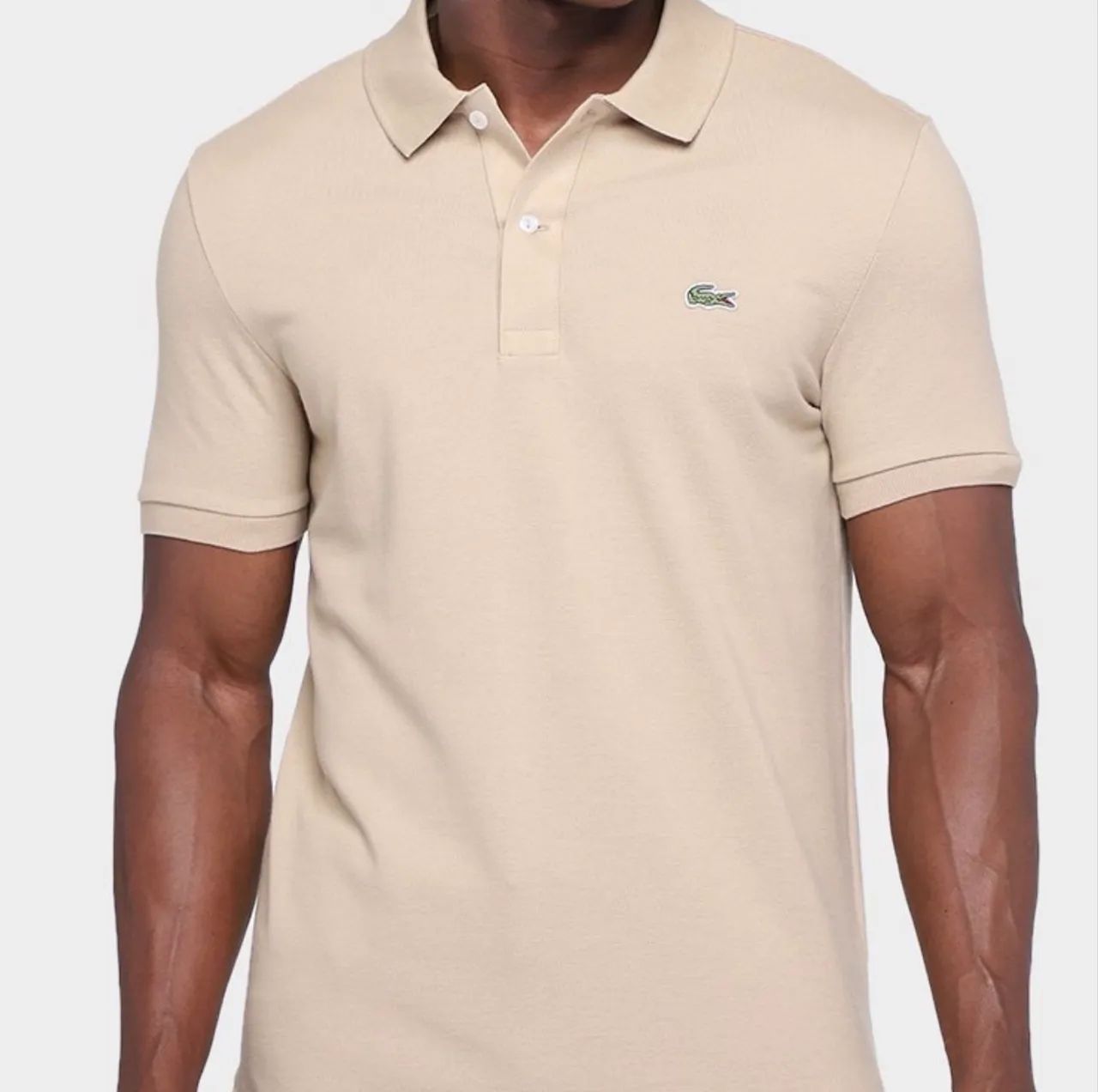 Polo Lacoste bege, TAM G ORIGINAL - Foto 2