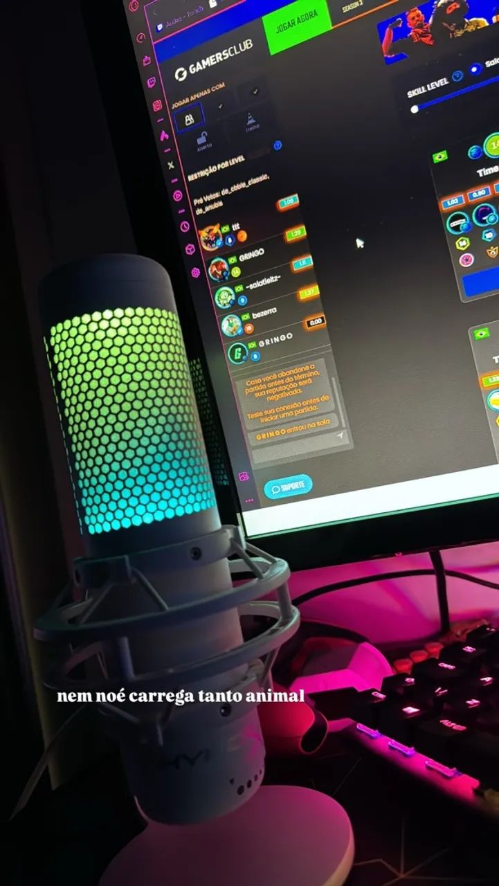 Microfone HyperX Condensador Quadcast S RGB - White - Foto 5