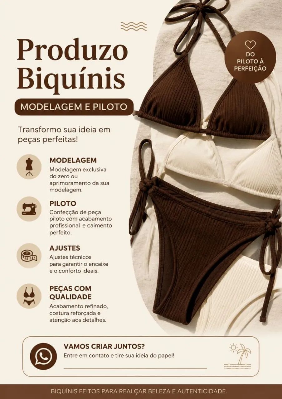 Biquínis modelagem piloto - Foto 2
