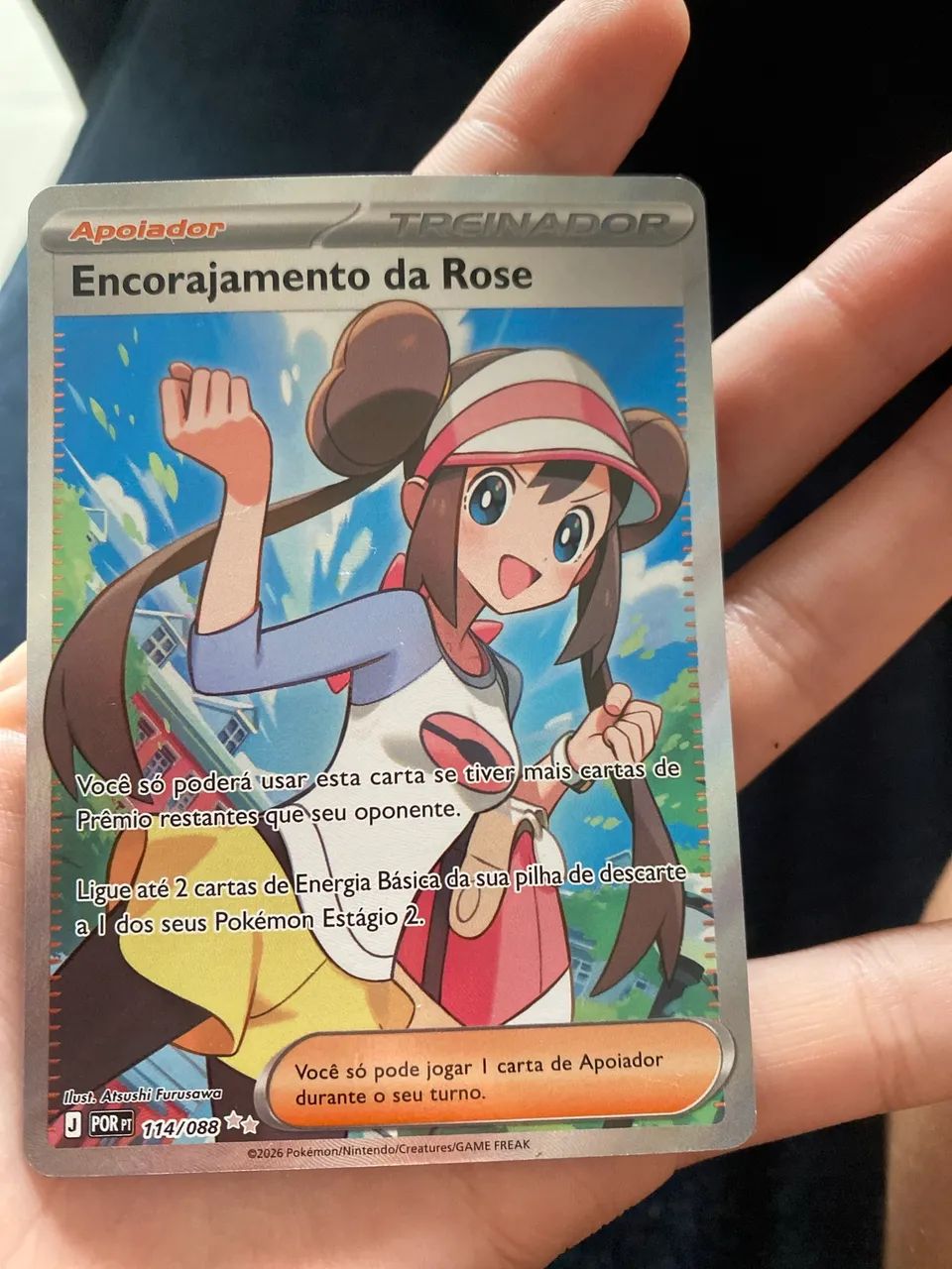 Carta Pokémon encorajamento da Rose