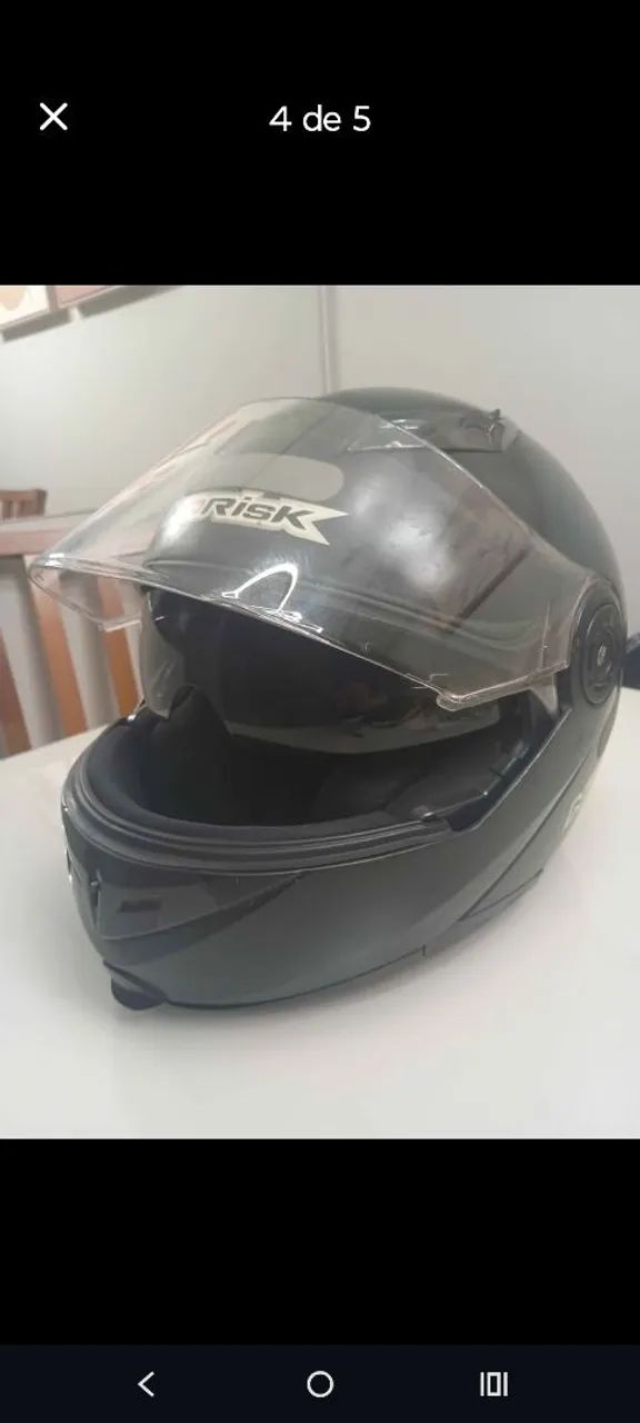 Capacete Norisk Robocop preto c/ óculos - n.58 - Foto 4