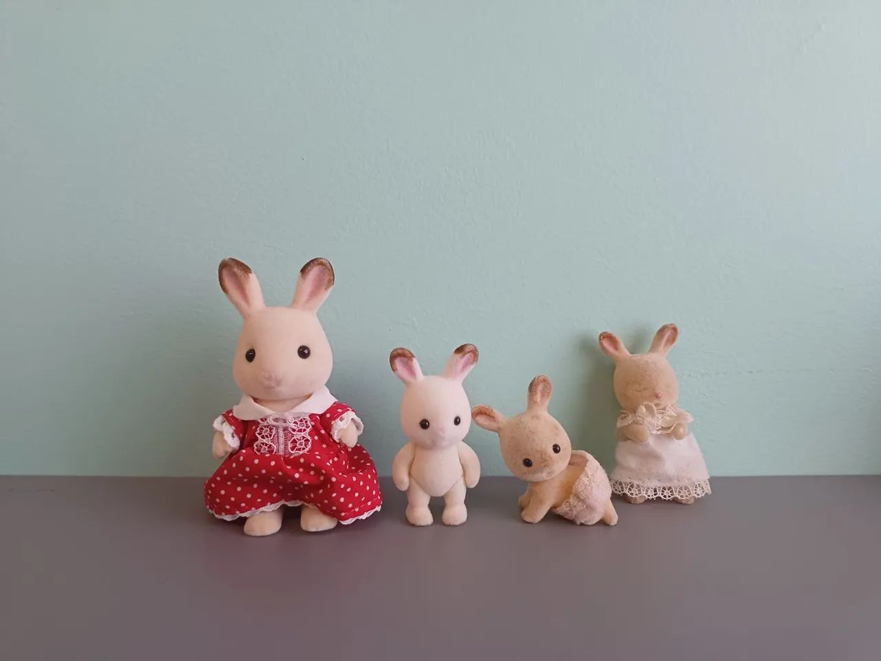 Lote coelhos chocolate sylvanian families 