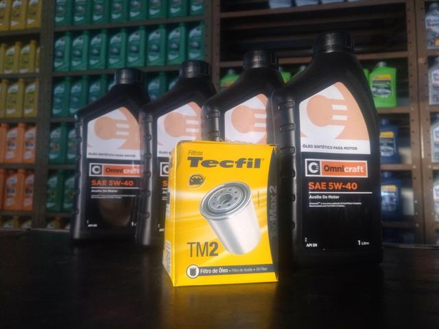 Lubrificante Omnicraft 5w40 100% Sintético + Filtro de Óleo