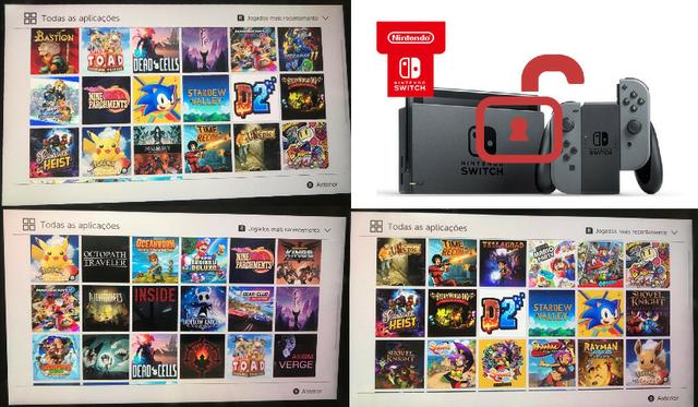 Nintendo Switch com destrave - desbloqueado - tenha todos os jogos que sempre quis - op12x
