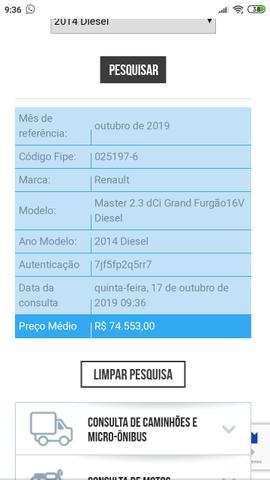 Master furgão L2 H2 - com ar 66mil pra sair até domingo - Foto 15